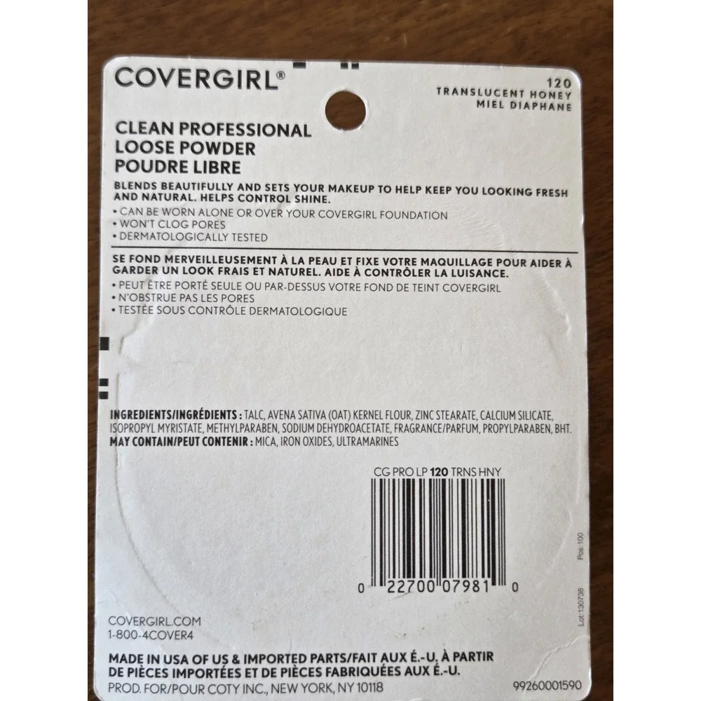 COVERGIRL Clean Professional Face Powder Translucent Honey 120 Sheer 20g